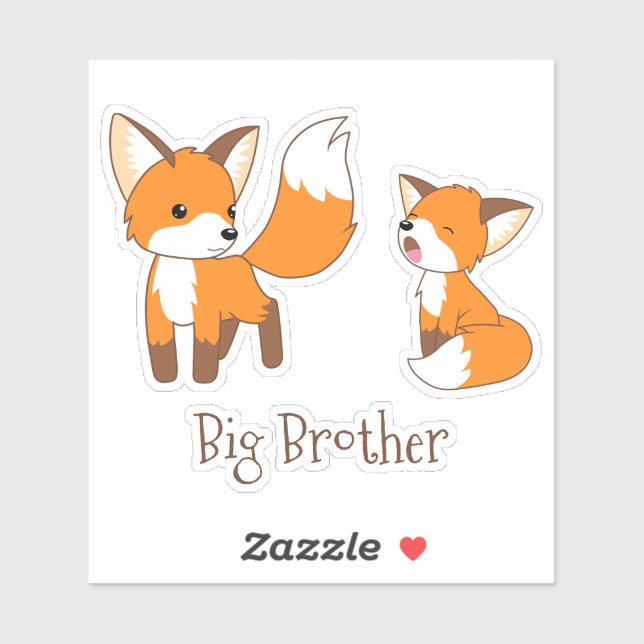 Cute Little Foxes - Big Brother Klistermärken (Ark)