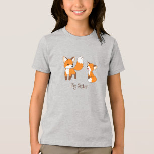 Cute Little Foxes - Big Sister T-shirt