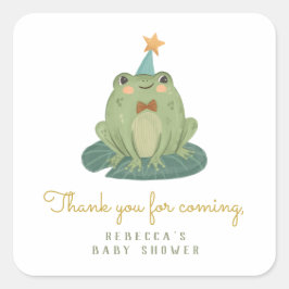 Cute Little Frog Birthday Gift-Märkre Fyrkantigt Klistermärke