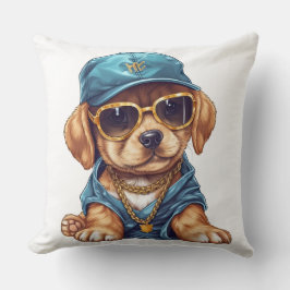 CUTE LITTLE GANGSTER PUPPY HUND IN CLOTHE & HAT KUDDE
