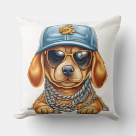 CUTE LITTLE GANGSTER PUPPY HUND IN CLOTHE & HAT KUDDE