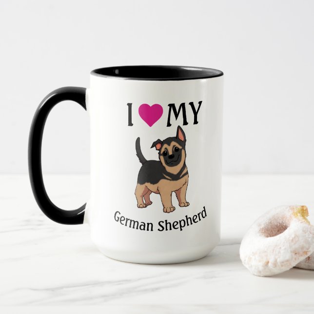 Cute Little German Shepherd Mugg (Med munk)