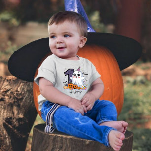 Cute Little Ghost 1:a Birthday Halloween T Shirt