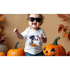 Cute Little Ghost 1:a Birthday Halloween T Shirt