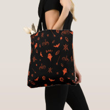 Cute Little Ghost Black och Orange Halloween