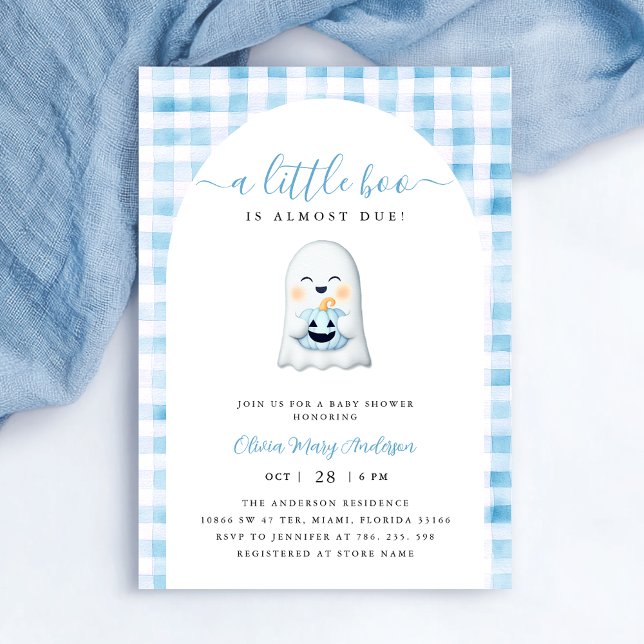 Cute Little Ghost Halloween Baby Shower Inbjudningar (Skapare uppladdad)