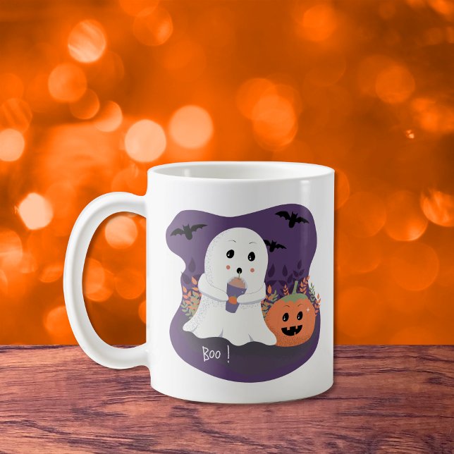 Cute Little Ghost Halloween Mugg (Spooky little ghost mug .)