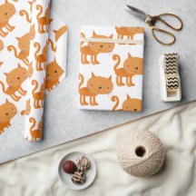 Cute Little Ginger Cat - Kids Wrapping Papper