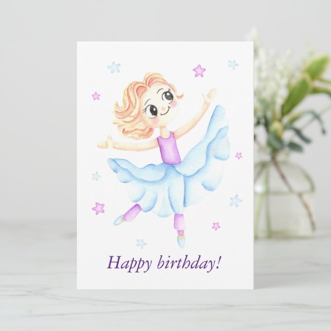 Cute Little ginger Girl ballerina (Stående Fram)