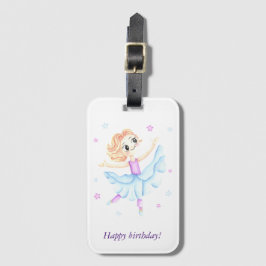 Cute Little ginger Girl ballerina Bagagebricka