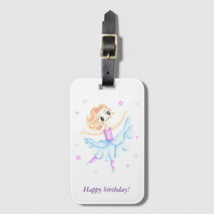 Cute Little ginger Girl ballerina Bagagebricka