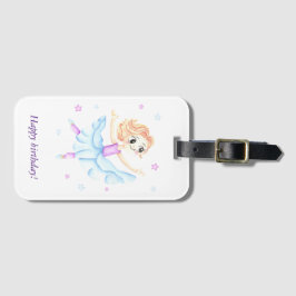 Cute Little ginger Girl ballerina Bagagebricka