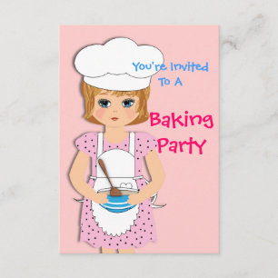 Cute Little Girl Bing Thame Party Inbjudningar