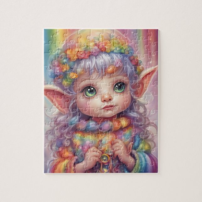 Cute Little Girl Elf Pussel (Vertikal)