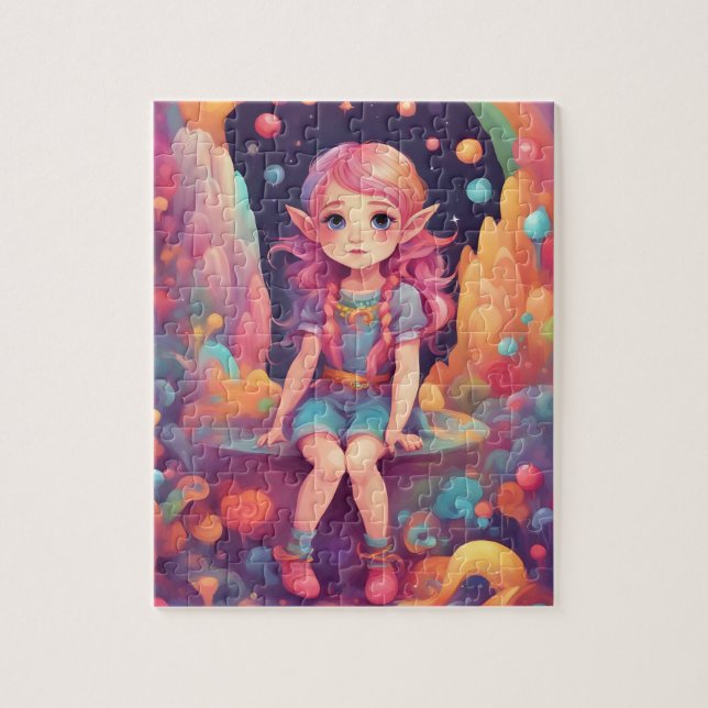 Cute Little Girl Elf Pussel (Vertikal)