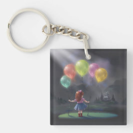 Cute Little Girl med Balloons