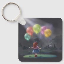 Cute Little Girl med Balloons