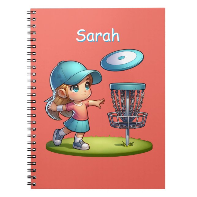 Cute Little Girl spelar Golf-Personlig Anteckningsbok (Framsidan)