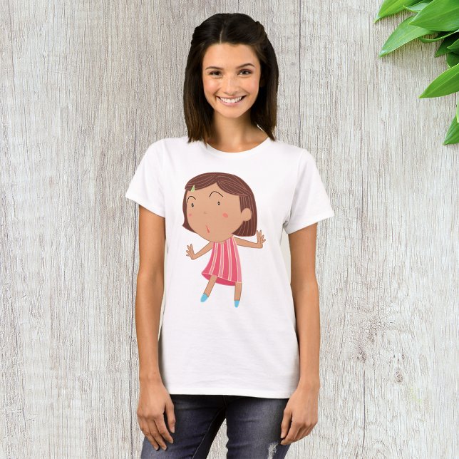 Cute Little Girl Womens T-Shirt (Skapare uppladdad)