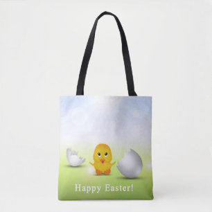 Cute Little Glad påsk Baby Chick Tygkasse