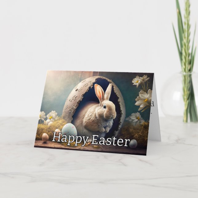 Cute Little Glad påsk Bunny Helgkort (Framsida)