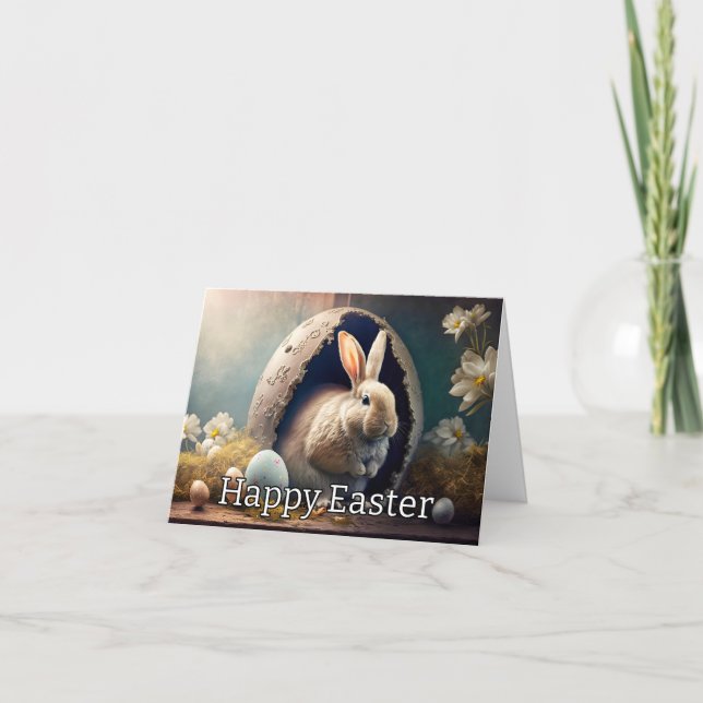 Cute Little Glad påsk Bunny Helgkort (Framsida)