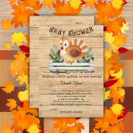 Cute Little Gobble Turkey Baby Shower Tack Kort