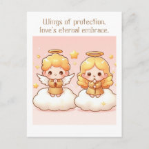 Cute Little golden Guardian Änglar