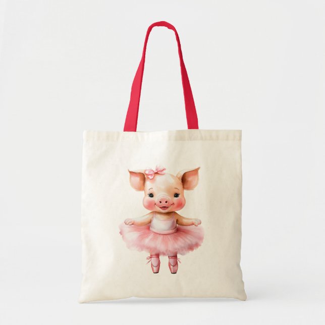 Cute Little gris ballerina dansballe Tygkasse (Framsidan)