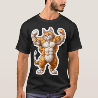 Cute Little Gym Cat Sports Workout Lyfts T Shirt