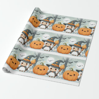 Cute Little Halloween Witch Presentpapper