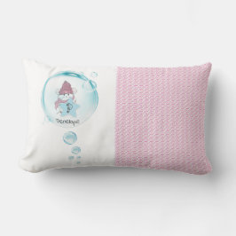 Cute Little Hamster Monogram Namn Lumbar Pillow Lumbarkudde
