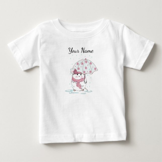 Cute Little Hamster Personlig Namn T Shirt (Framsida)