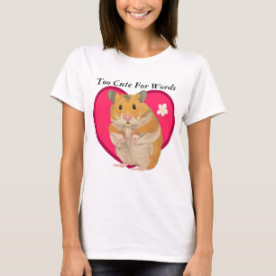 Cute Little Hamster som har en blomma Tee Shirt
