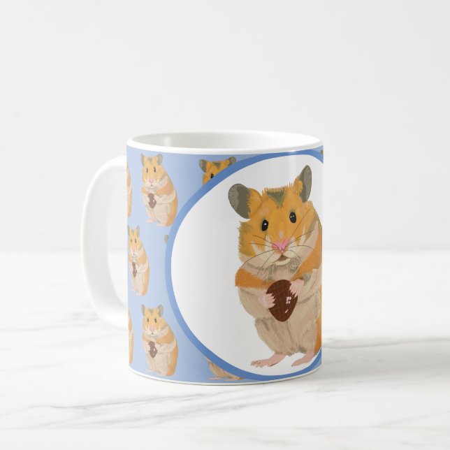 Cute Little Hamster som innehar ett Påskägg Kaffemugg (Framsida vänster)