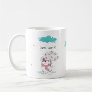 Cute Little Hamster & Stars Namn Kaffemugg