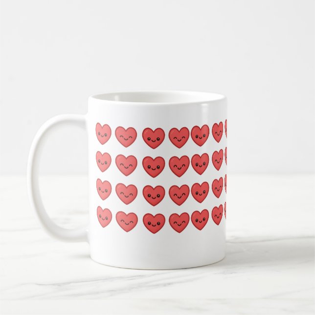 Cute little hearts mug kaffemugg (Vänster)