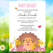 Cute Little Hedgehog Baby Shower