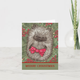 Cute Little Hedgehog Helgkort