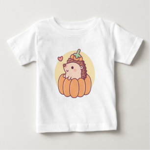 Cute Little Hedgehog in Pumpkin Halloween Autumn T Shirt