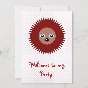 Cute Little hedgehog Inbjudningar