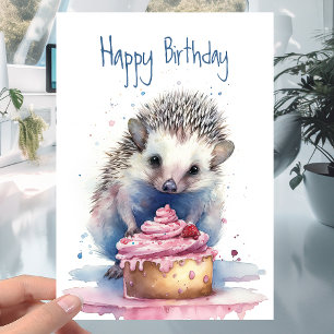 Cute Little Hedgehog med kummel - alla åldrar Kort