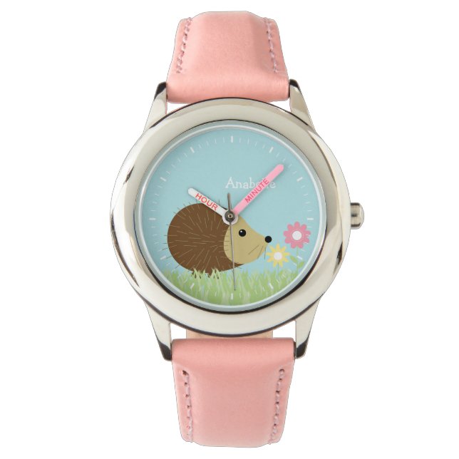 Cute Little Hedgehog Personlig Armbandsur (Framsida)