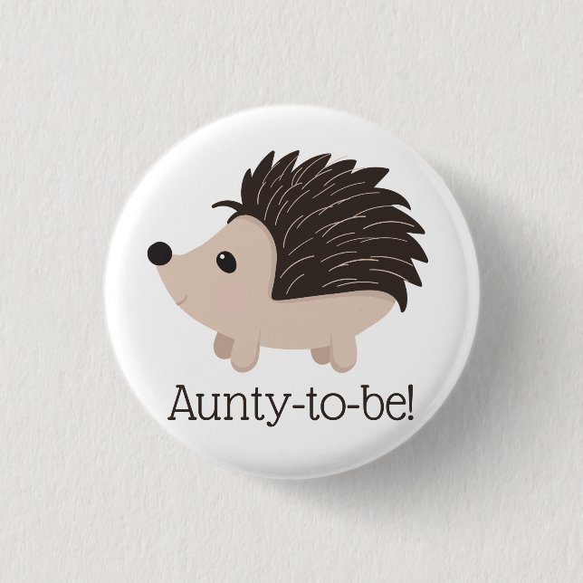 Cute Little    HedgehogAunty att bli babyskor Knapp (Framsida)