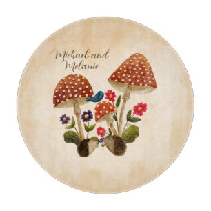 Cute Little Hedgehogs med svampar och blommor