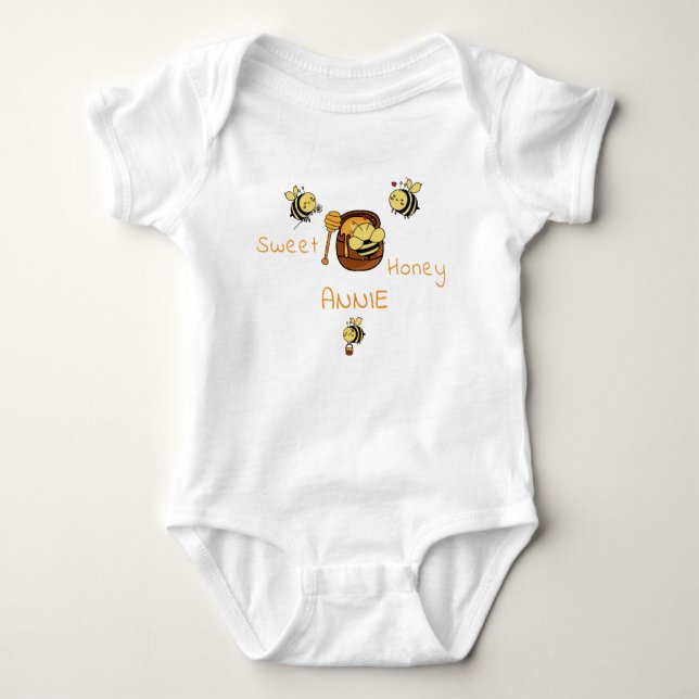 Cute Little Honeybee med söthonung T Shirt (Framsida)