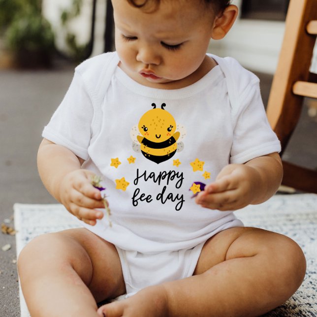 Cute Little Honungsbi Gult Stars | Baby Bodykostym T Shirt (Skapare uppladdad)