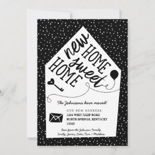 Cute Little House Flytta Announcards Meddelande