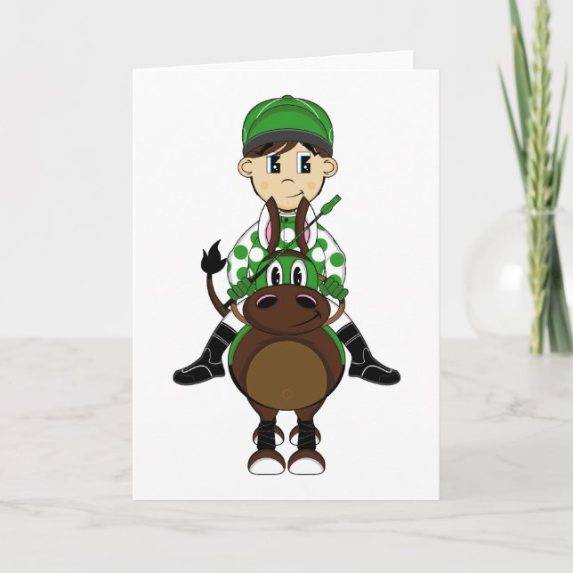 Cute Little Jockey Card Kort (Framsida)