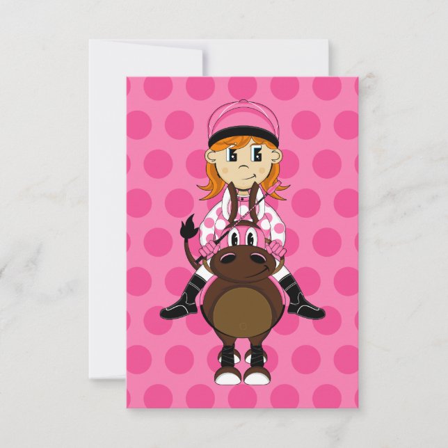 Cute Little Jockey-inbjudan Inbjudningar (Framsida)